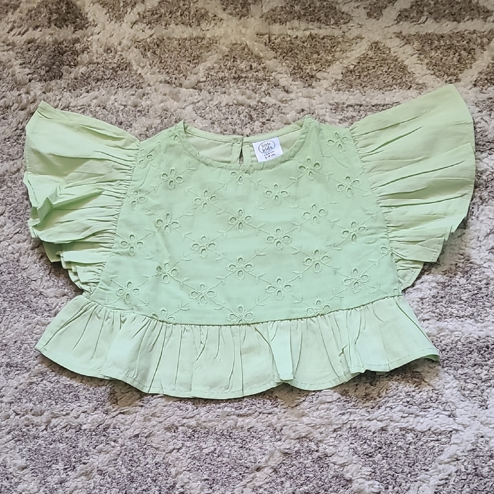 10 for $25 - Little Kids Girls 3-4 yrs Green Crop Shirt